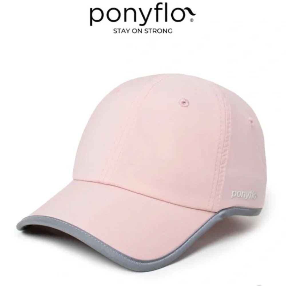 🧢 Ponyflo Performance Ponytail Cap – Pink (One Size)